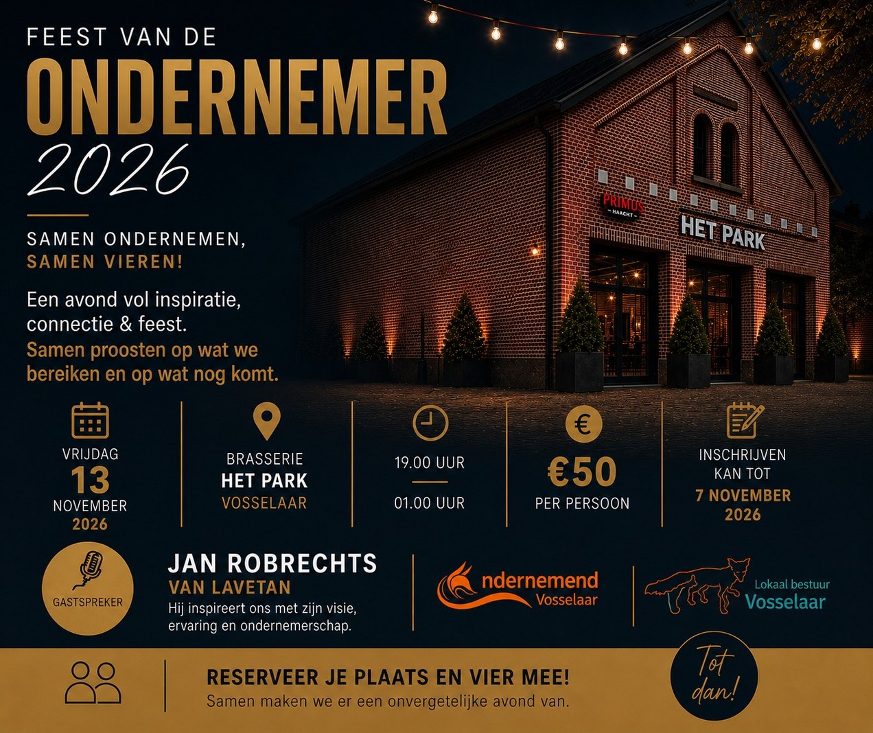Feest van de Ondernemer 2026 – schrijf je in